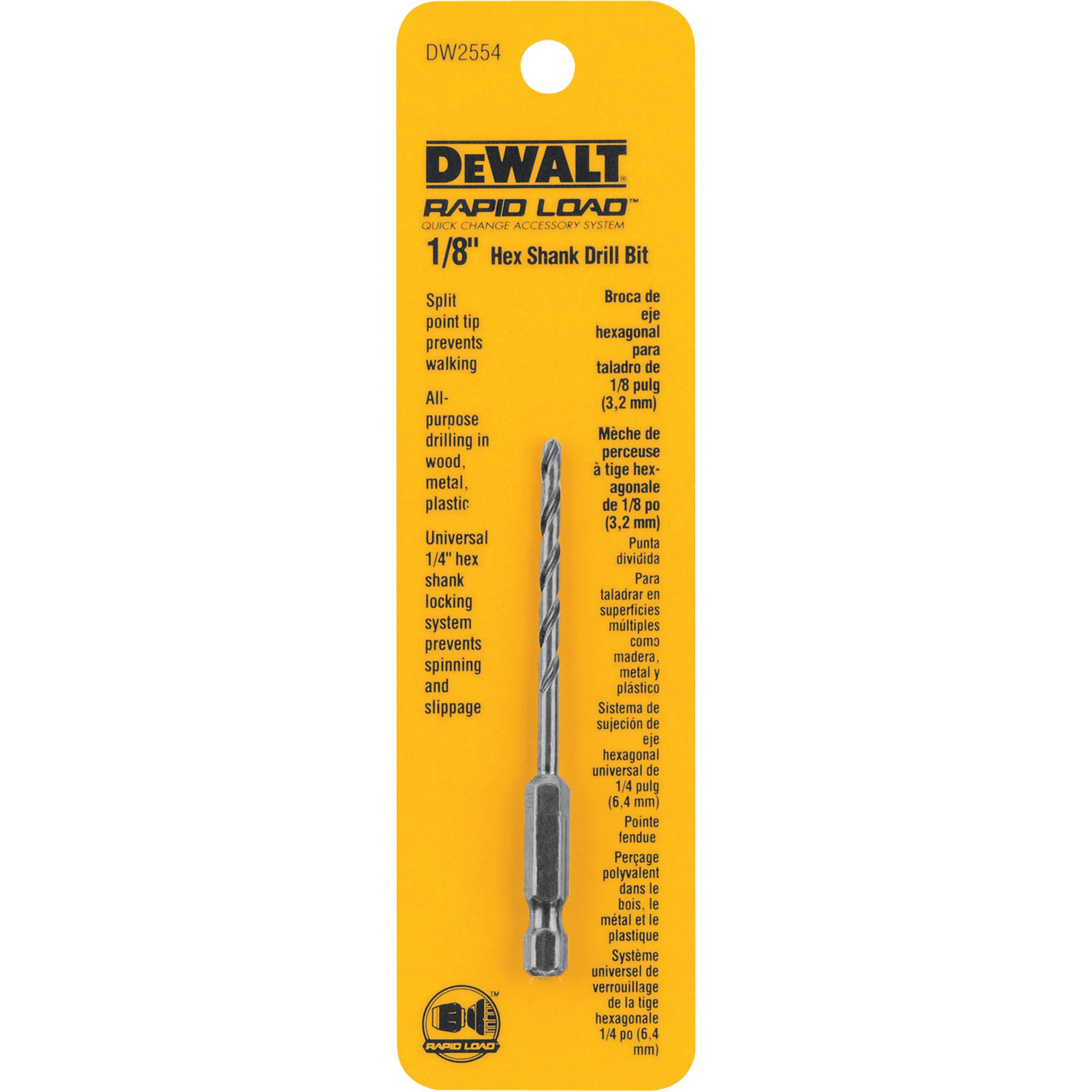 DEWALT Hex Shank Drill Bit — 1/8in., Model DW2554 Northern Tool
